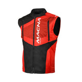 MACNA CREST Hombre Moto Softshell Chaqueta Negro Rojo