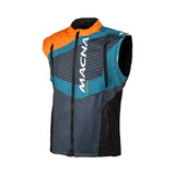 MACNA CREST Hombre Moto Softshell Chaqueta Naranja Gris Azul