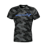 MACNA Dazzle Logo 2.0 Hombre Camiseta Negro Gris Azul