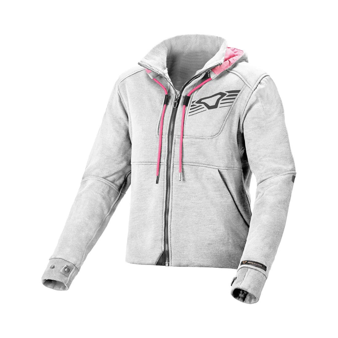 MACNA DISTRICT Mujer Textil Moto Capucha Chaqueta Gris Claro