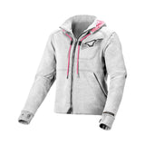 MACNA DISTRICT Mujer Textil Moto Capucha Chaqueta Gris Claro