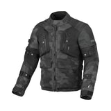 Chaqueta textil moto Macna Higera hombre 2 capas Negro Gris Camuflaje