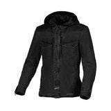 MACNA INLAND HOMBRES MOTO TEXTIL CAPUCHA CHAQUETA NEGRO