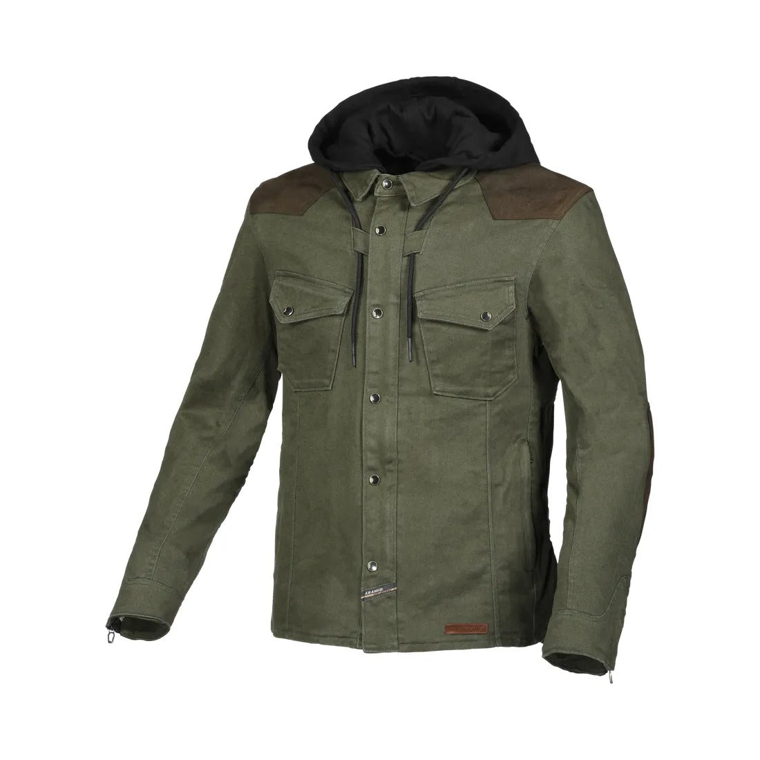 MACNA INLAND HOMBRES MOTO TEXTIL CAPUCHA CHAQUETA VERDE