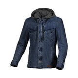 MACNA INLAND HOMBRES MOTO TEXTIL CAPUCHA CHAQUETA AZUL MARRÓN