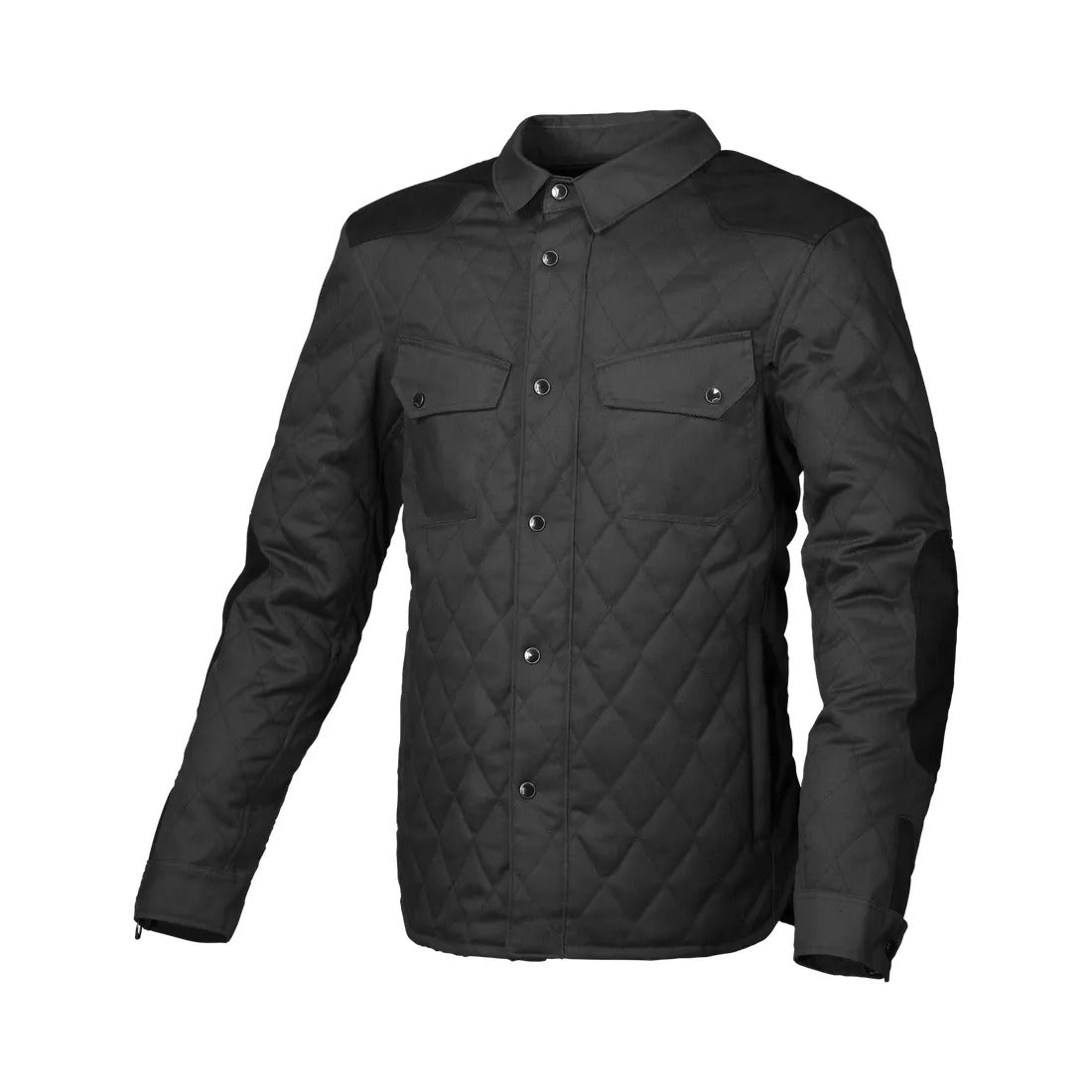 MACNA INLAND QUILTED HOMBRES TEXTIL CHAQUETA ESTILO CAMISA NEGRO