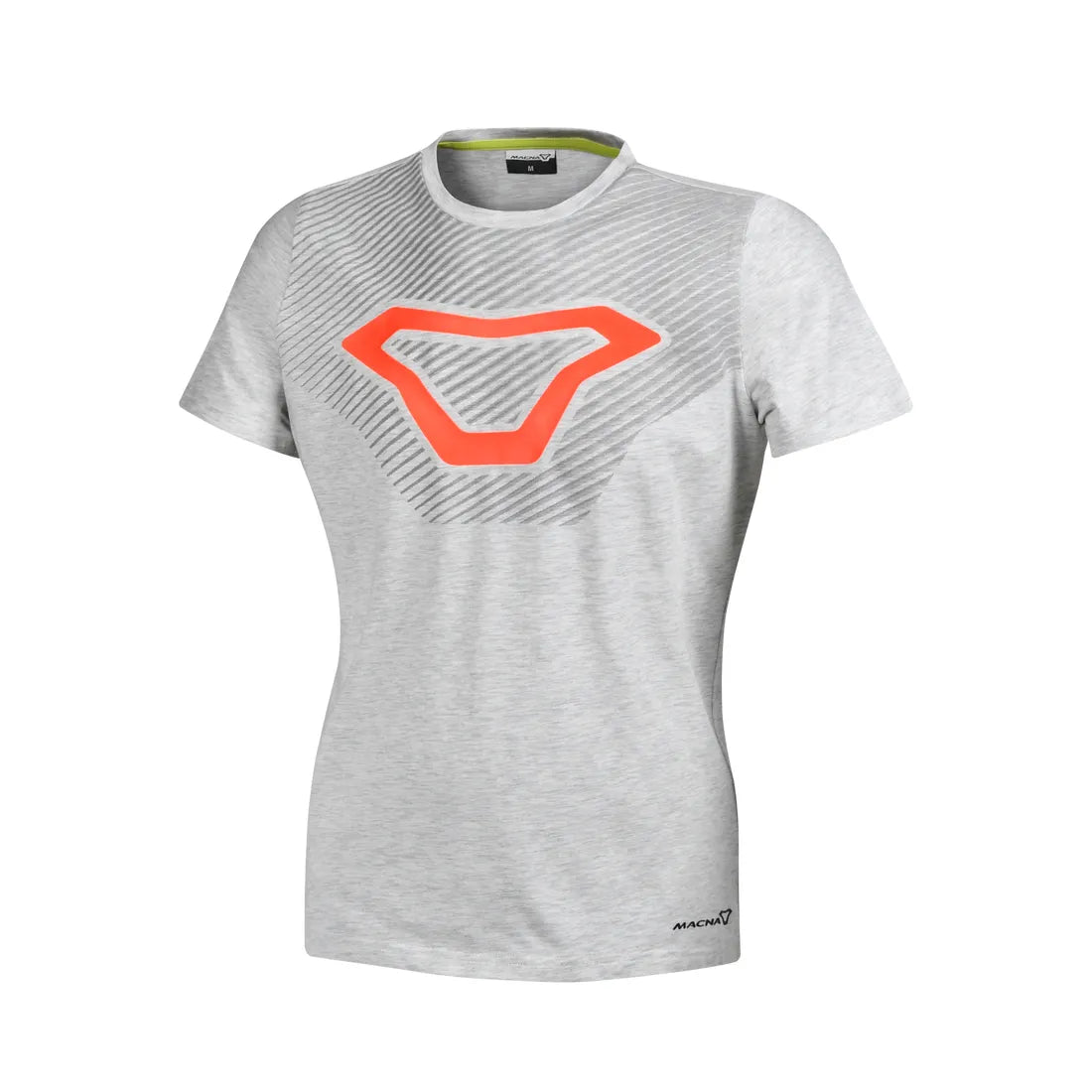 MACNA Logo Mujer Camisa Blanca Naranja