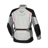 Macna Mundial Hombre Chaqueta Touring Textil 3 Capas Gris Negro Rojo