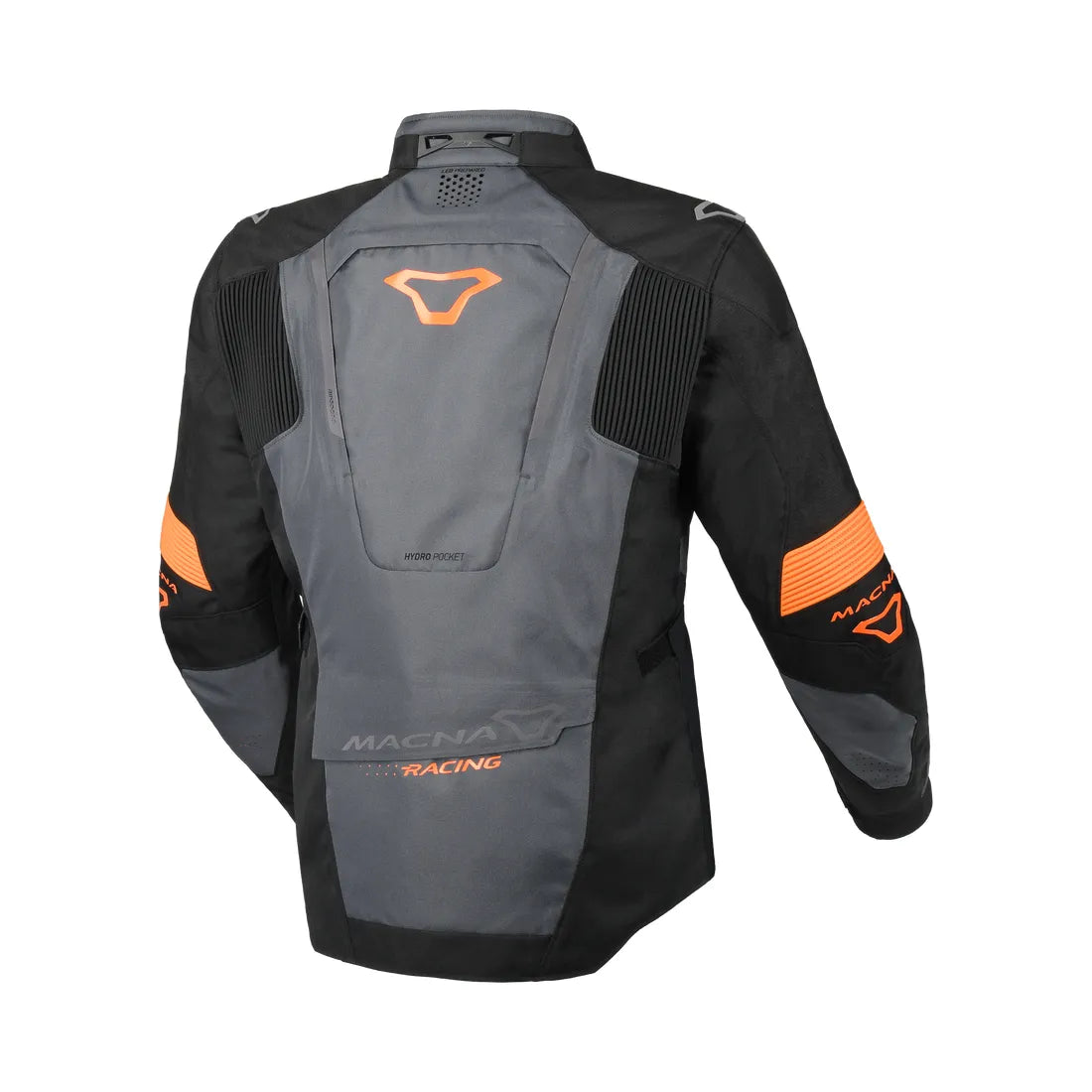 Macna Notch Hombre Chaqueta Textil Aventura Negro Naranja