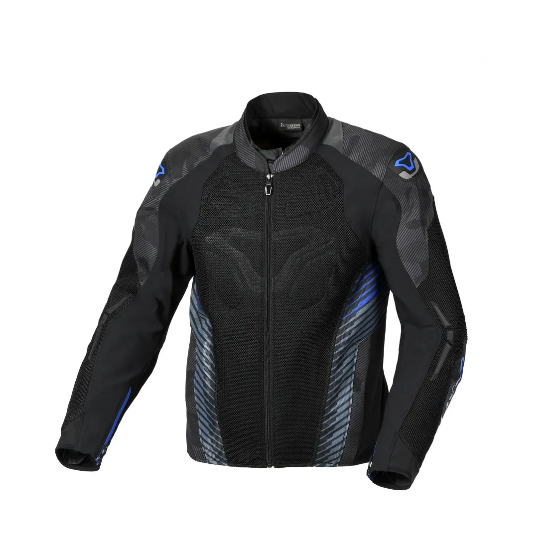 Macna Novic hombre Chaqueta textil moto Negro Gris Camuflaje  Azul