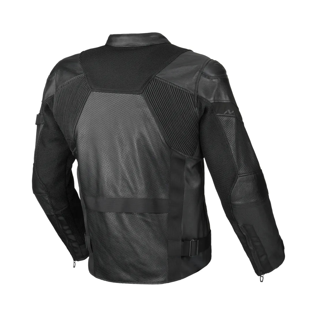 MACNA Olsan hombre textil cuero Chaqueta Negro