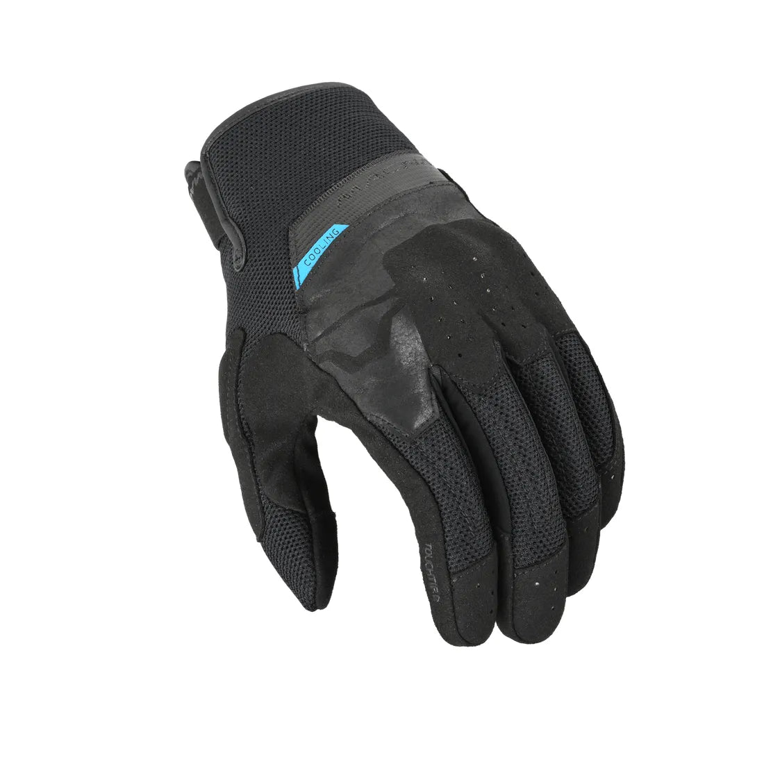 Gants de moto MACNA pour femme, noir/menthe