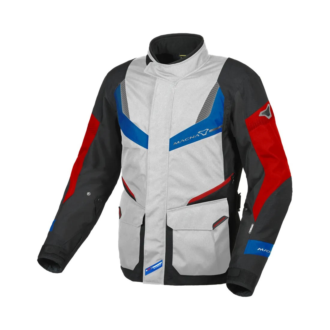 MACNA RANCHER HOMBRES MOTO TURISMO CHAQUETA GRIS AZUL