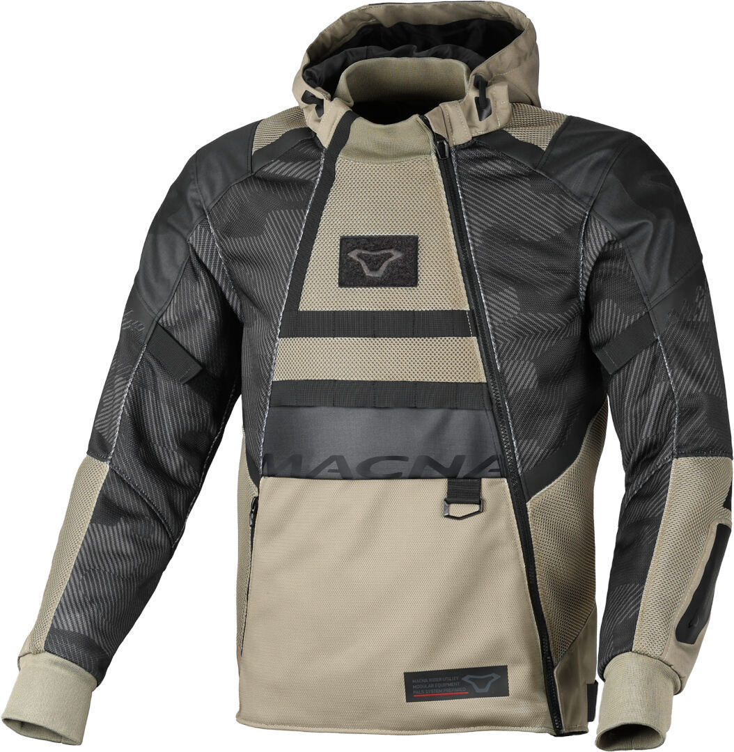 Macna Rebelite Chaqueta Textil Moto Negro Taupe