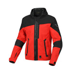 MACNA RIGGOR Hombre Textil Moto Impermeable Chaqueta Rojo Negro