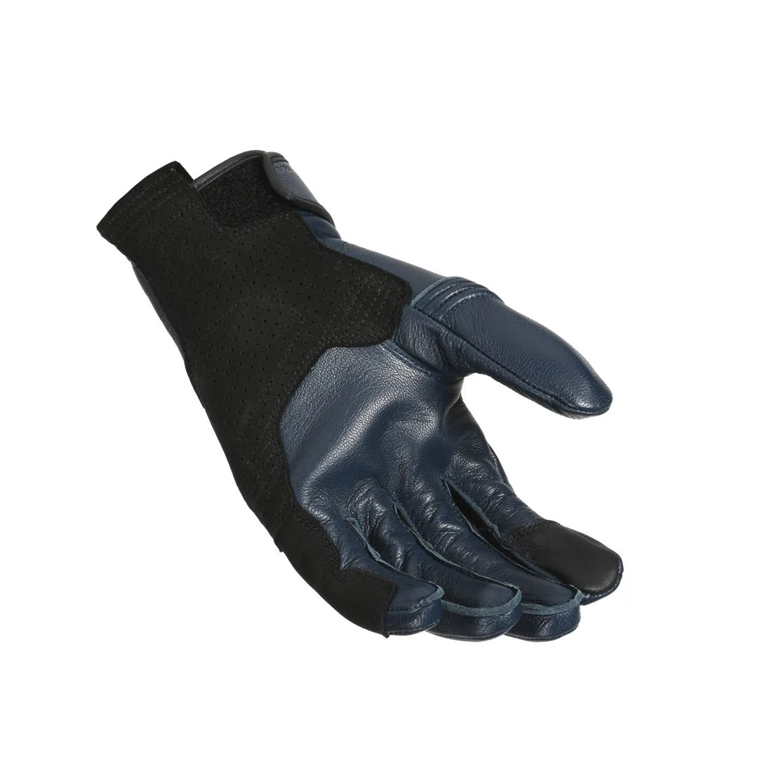 MACNA RIGID HOMBRES CUERO PERFORADO GUANTES MOTO AZUL OSCURO - GUANTES