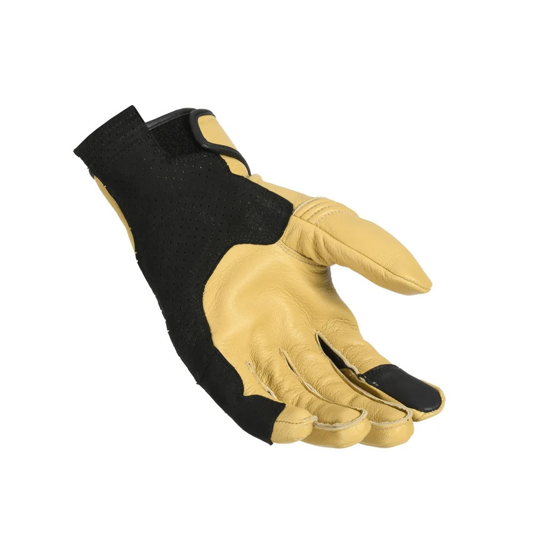MACNA RIGID HOMBRES CUERO PERFORADO GUANTES MOTO MARRÓN CLARO - GUANTES