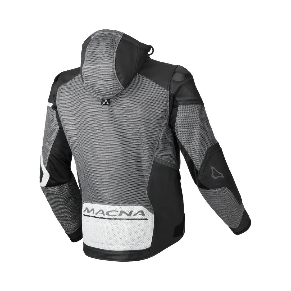 Macna Risant hombre Chaqueta textil cuero carreras Gris negro