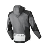 Macna Risant hombre Chaqueta textil cuero carreras Gris negro