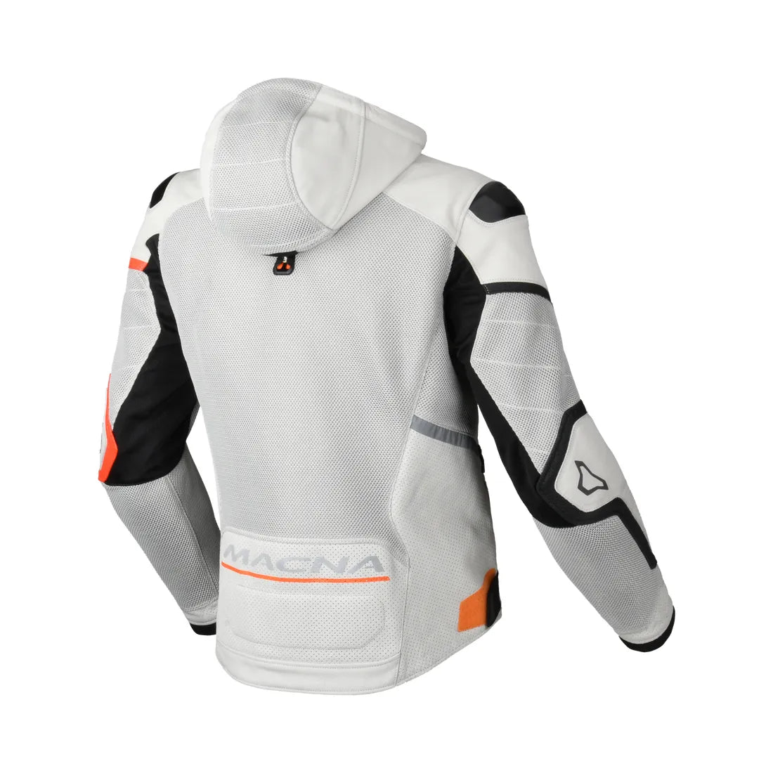 Macna Risant hombre impermeable cuero premium Chaqueta gris naranja