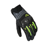 MACNA ROCCO HOMBRES GUANTES MOTO PUNTA TÁCTIL NEGRO AMARILLO FLUO - GUANTES