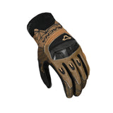 MACNA ROCCO HOMBRES GUANTES MOTO PUNTA TÁCTIL NEGRO MARRÓN PLATA - GUANTES