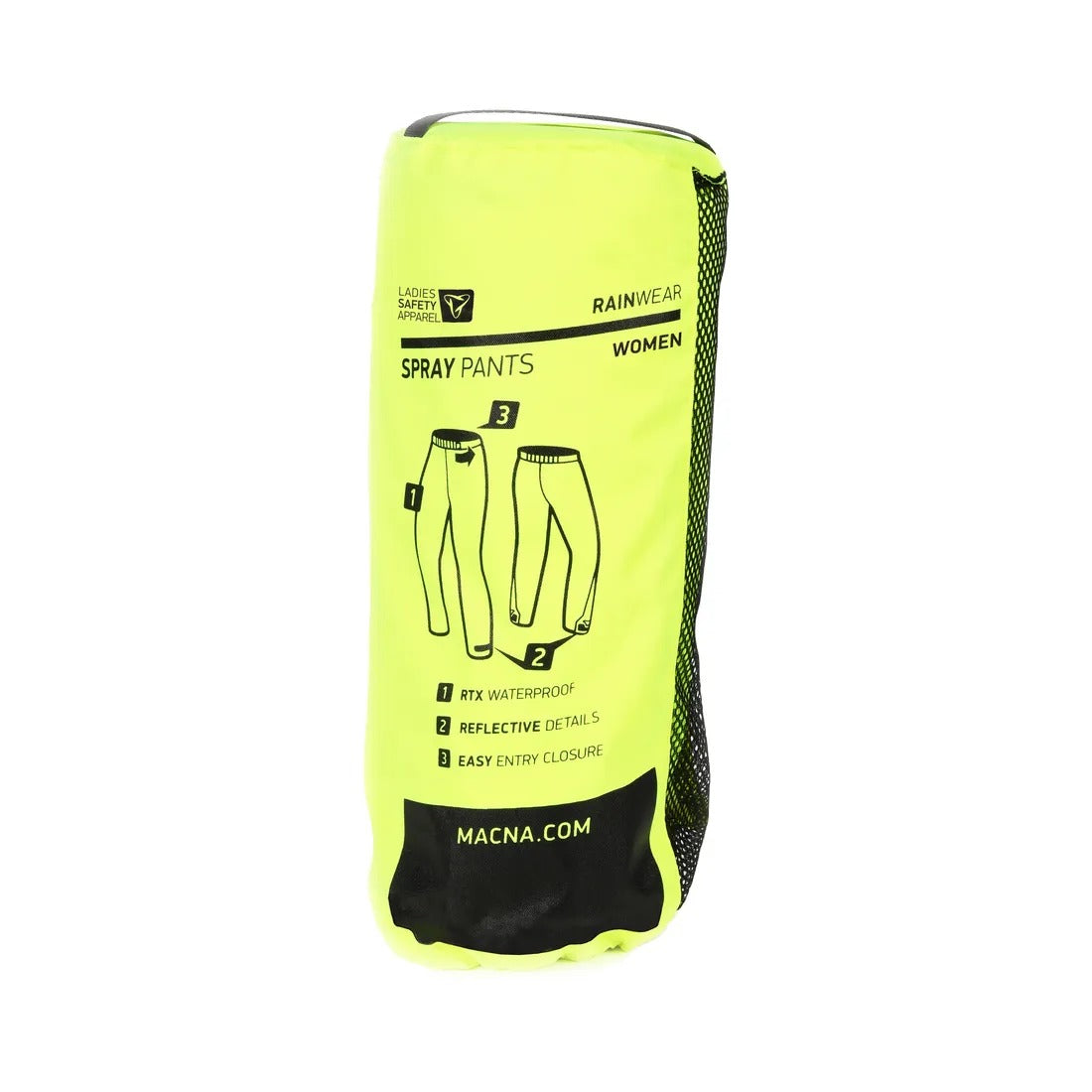 MACNA SPRAY MUJERS MOTO IMPERMEABLE PANTALON AMARILLO FLUORESCENTE - PANTALON