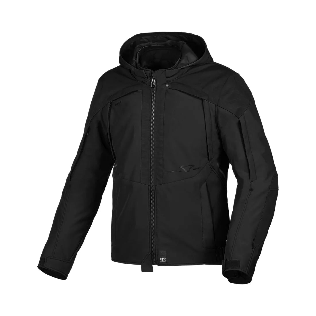 Chaqueta textil impermeable Moto Macna Territor hombre Negro