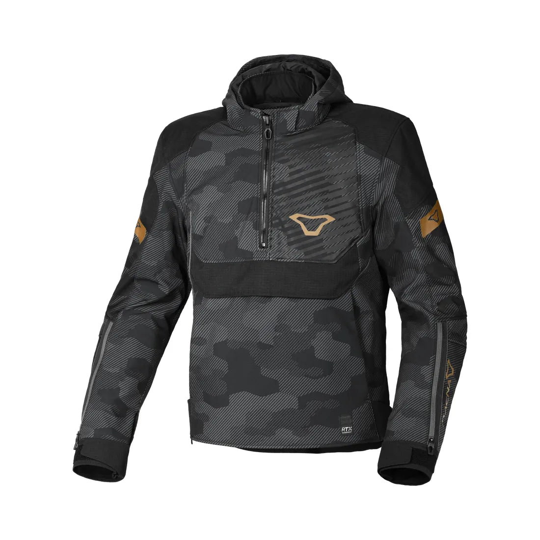 MACNA Traffiq hombre Chaqueta Motociclismo Camuflaje Negro Gris