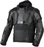 Macna Tryton Chaqueta cuero impermeable moto negra