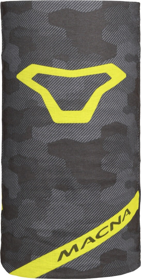 MACNA SUMMER TUBE LOGO CALENTADOR DE CUELLO UNISEXO GRIS AMARILLO FLUO NEGRO