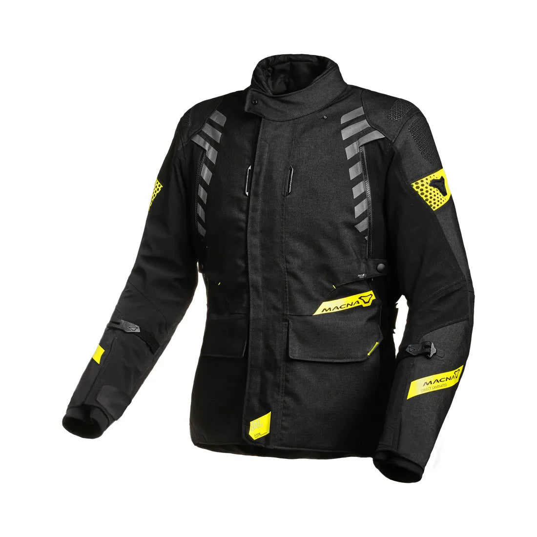Macna Ultimax MUJER Chaqueta moto negra amarilla