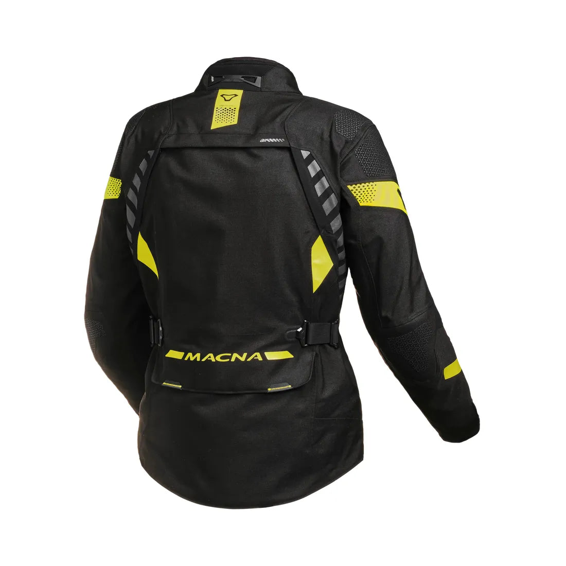 Macna Ultimax MUJER Chaqueta moto negra amarilla