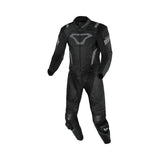 MACNA VARSHALL 2 PIEZA MOTO PERFORADO TRAJE DE CUERO NEGRO - Mono