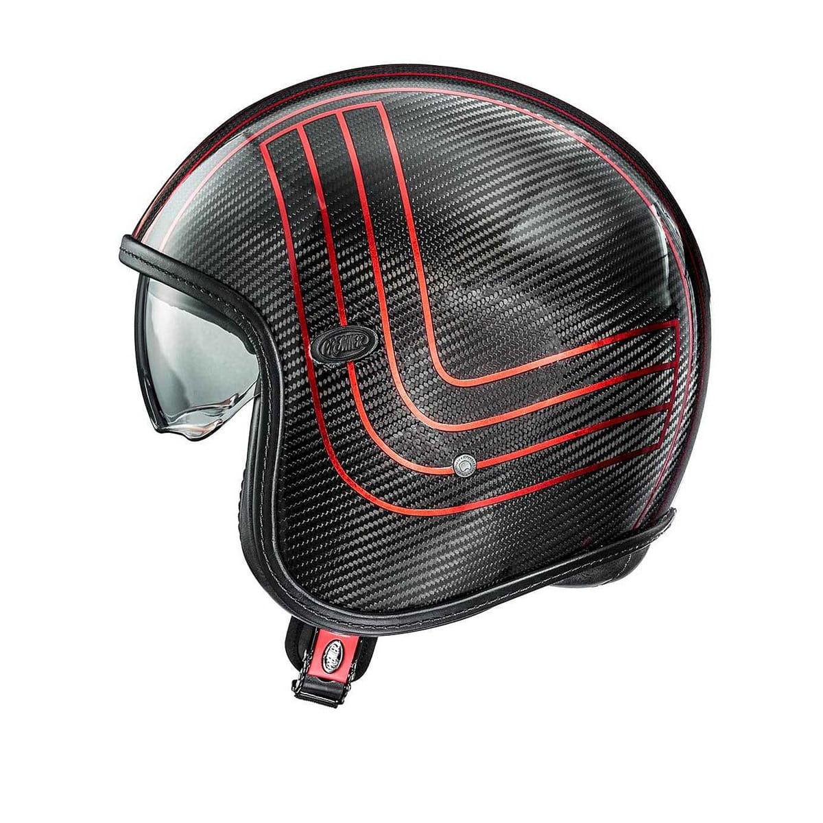 PREMIER VINTAGE PLATINUM ED CARBON EX CROMADO ROJO CASCO JET