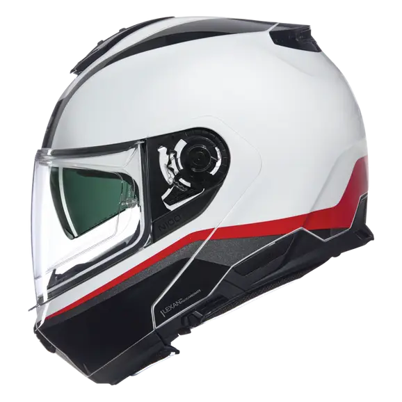 NOLAN N100-6 NCOGNITO 344 Moto Modular Casco Bianco Rosso Nero - CASCO