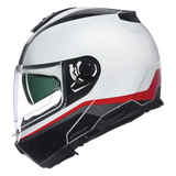 NOLAN N100-6 NCOGNITO 344 Moto Modular Casco Bianco Rosso Nero - CASCO