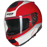 NOLAN N100-6 INCOGNITO 345 Modular Casco Rosso Bianco Argento - CASCO