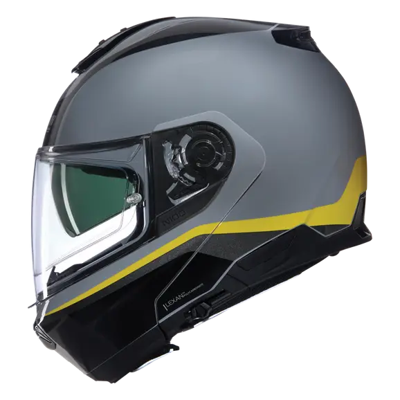 NOLAN N100-6 INCOGNITO 346 Modular Casco Grigio Giallo Nero - CASCO