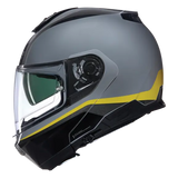 NOLAN N100-6 INCOGNITO 346 Modular Casco Grigio Giallo Nero - CASCO