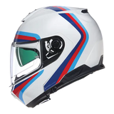 NOLAN N100-6 SSOLUTO 347 Modular Casco Bianco Azul Rosso Azzurro - CASCO