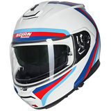 NOLAN N100-6 SSOLUTO 347 Modular Casco Bianco Azul Rosso Azzurro - CASCO