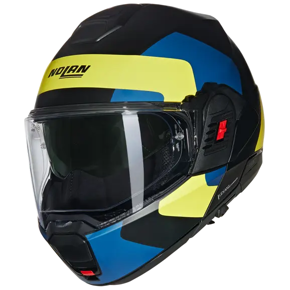 NOLAN N120-1 Omocromo 346 Modular Motorcycle Helmet Nero Blue Gillao – SECURTEX MOTOR S.L (t/a MaximoMoto)
