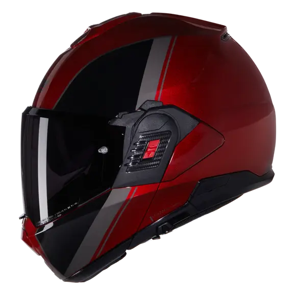 NOLAN N120-1 VERNICIATURA SPECIALE 344 MODULAR CASCOS ROSSO VISCERALE NERO - CASCO