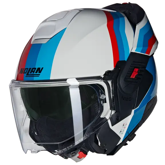 NOLAN N120-1 LINEO 347 MODULAR CASCOS BIANCO BLU ROSSO - CASCO