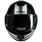 NOLAN N120-1 Lineo 348 Modular Casco Nero Bianco Argento - CASCO