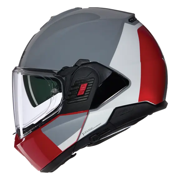 NOLAN N120-1 OMOCROMO 345 MODULAR CASCOS GRIGIO BIANCO ROSSO - CASCO