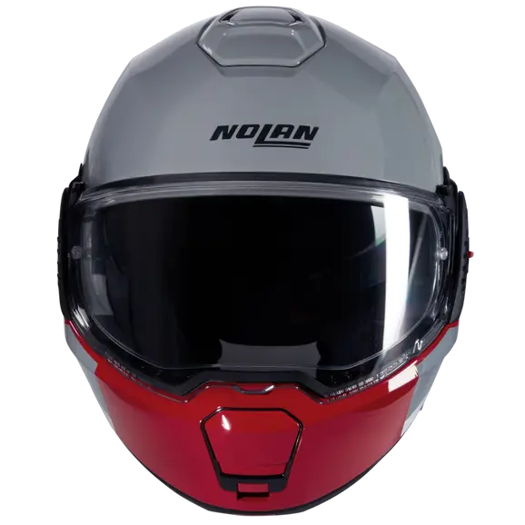 NOLAN N120-1 OMOCROMO 345 MODULAR CASCOS GRIGIO BIANCO ROSSO - CASCO