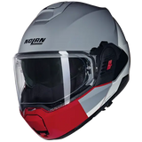 NOLAN N120-1 OMOCROMO 345 MODULAR CASCOS GRIGIO BIANCO ROSSO - CASCO