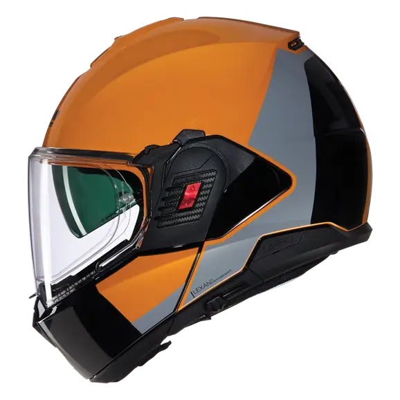 NOLAN N120-1 GRAFO 350 MODULAR CASCOS ARANCIONE GRIGIO NERO - CASCO